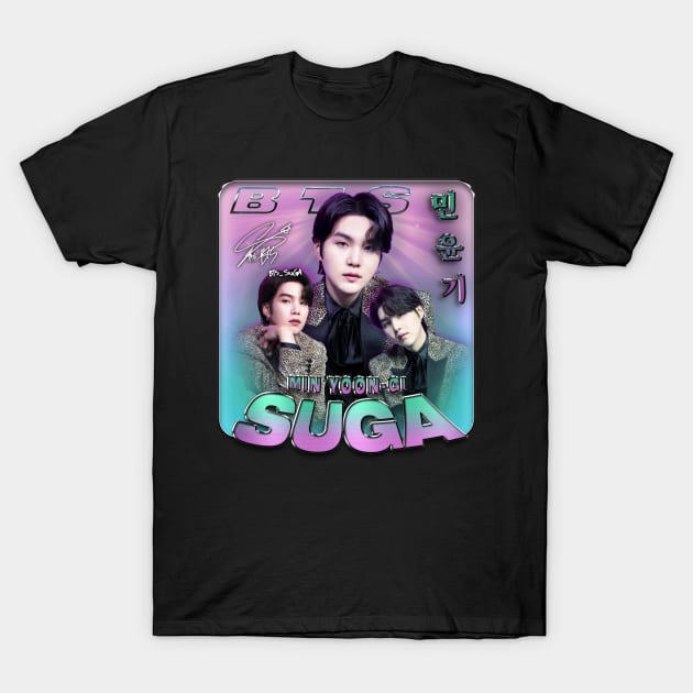 BTS SUGA BOOTLEG T-SHIRT T-Shirt by Vinsgraphic 